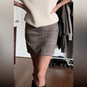 Dynamite Plaid Mini Skirt
